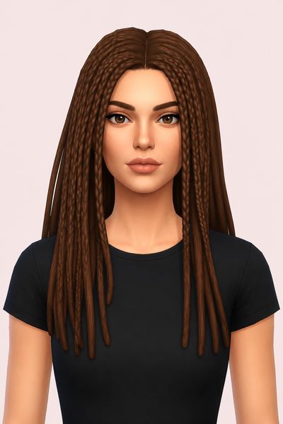 Alayna Hair custom content (CC) for Sims 4 by clumsyalien