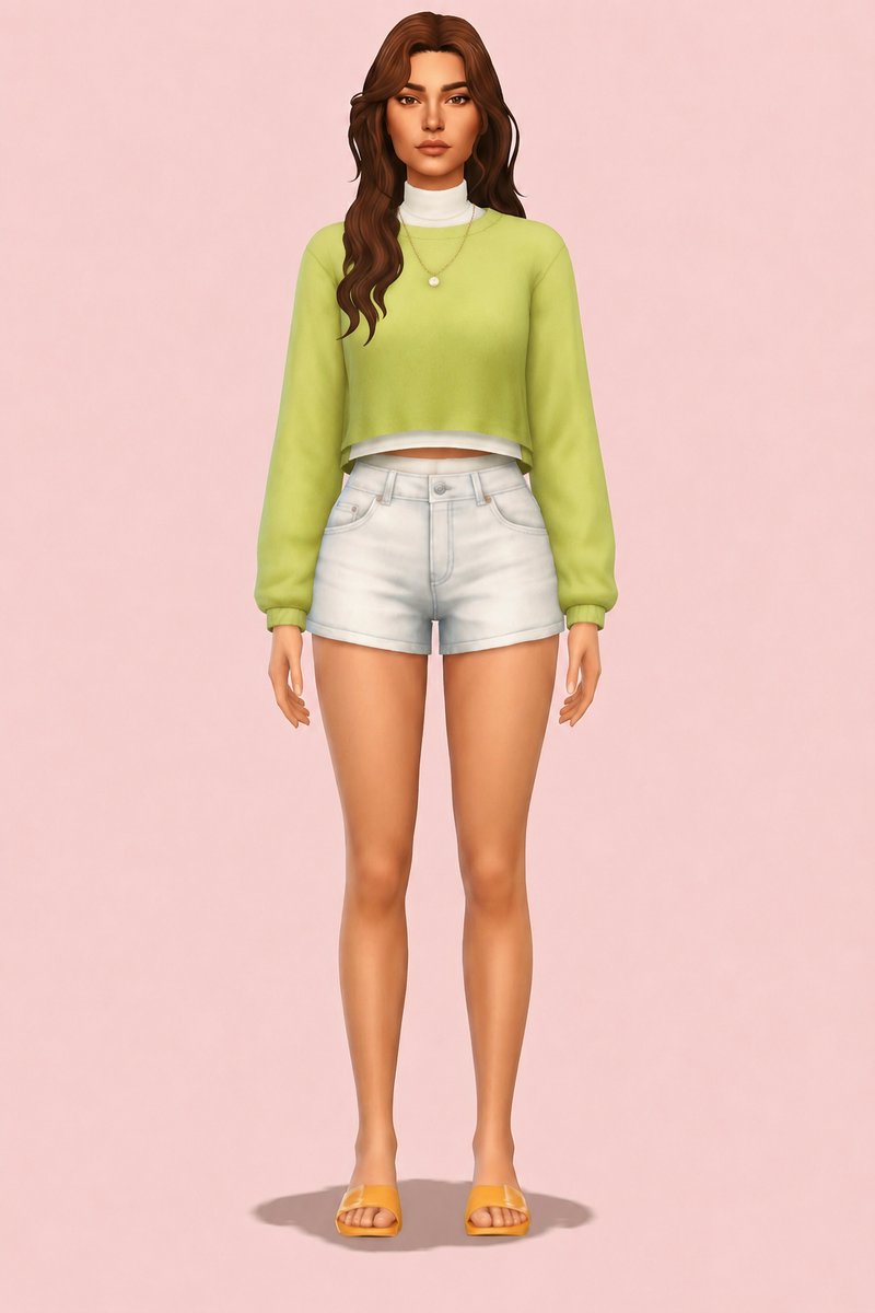Estelle Sweater custom content (CC) for Sims 4 by clumsyalien