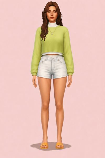 Estelle Sweater custom content (CC) for Sims 4 by clumsyalien