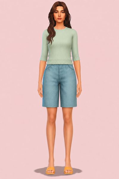Michelle Sweater custom content (CC) for Sims 4 by clumsyalien