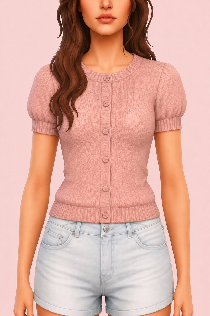 Ezra Cardigan custom content (CC) for Sims 4 by clumsyalien