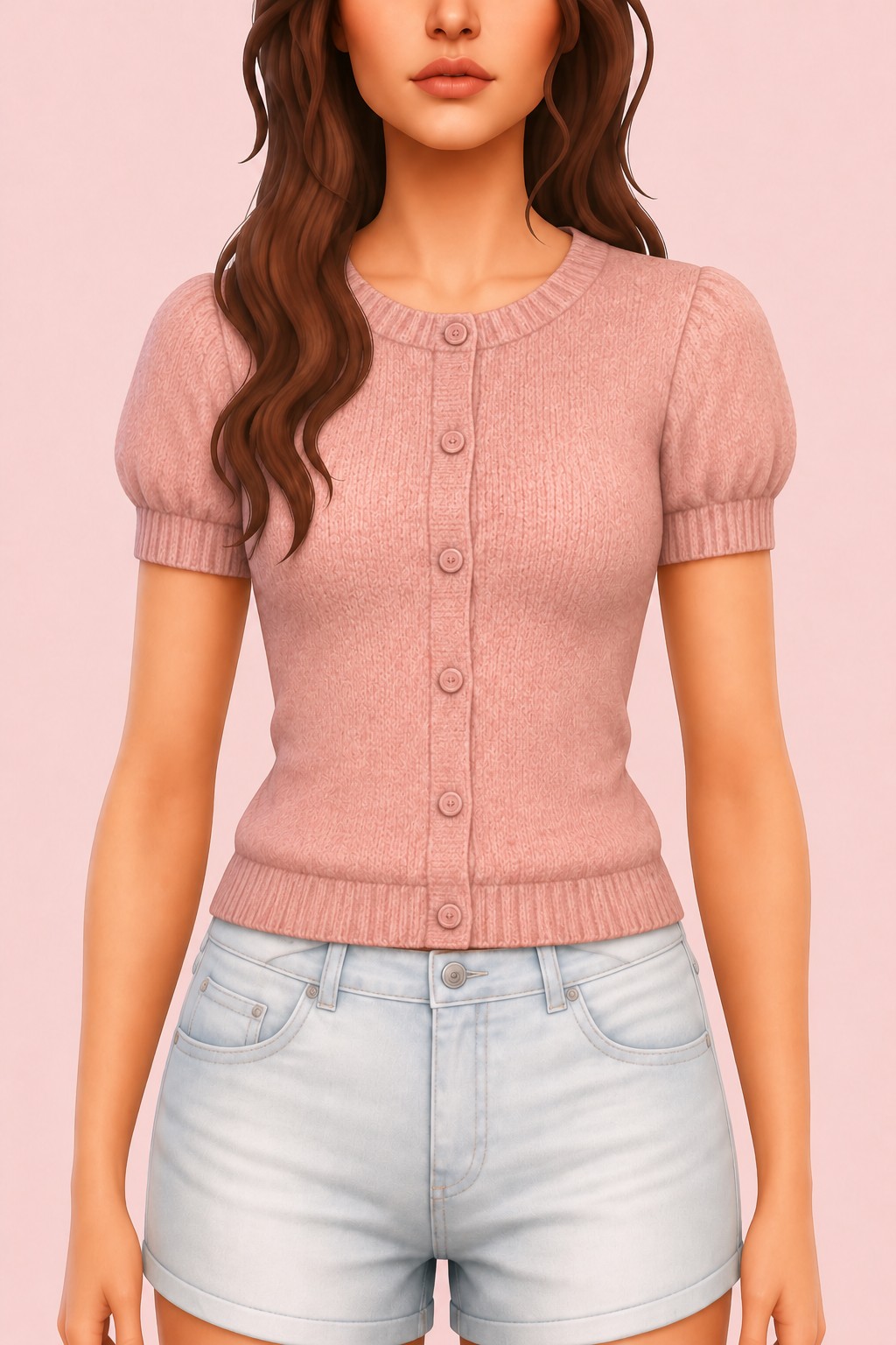Ezra Cardigan custom content (CC) for Sims 4 by clumsyalien