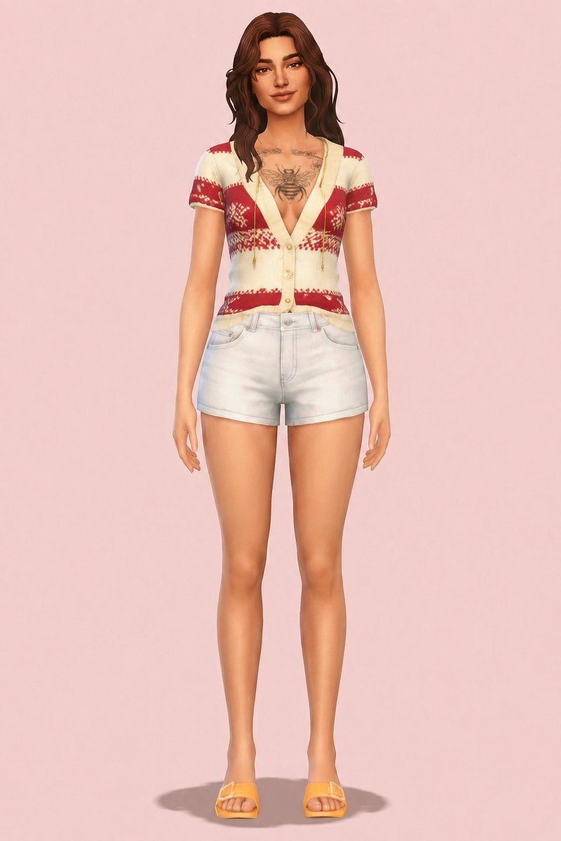 Gwyneth Blouse custom content (CC) for Sims 4 by clumsyalien