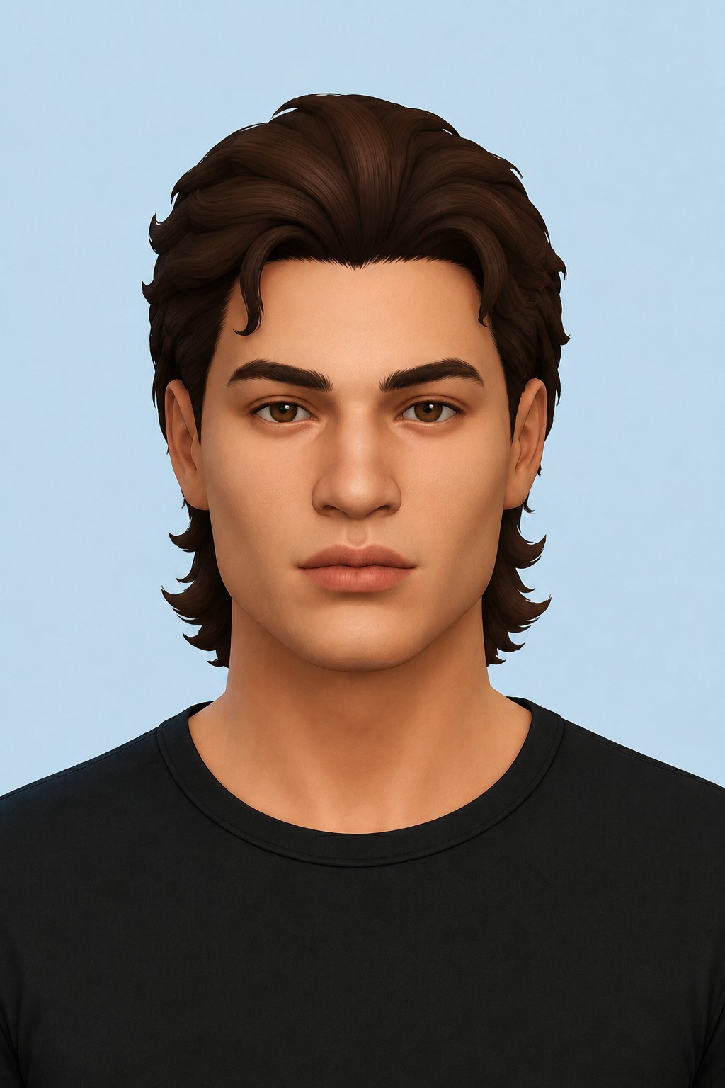 Rhiannon Hair custom content (CC) for Sims 4 by clumsyalien