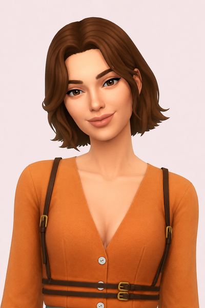 Marie Hair custom content (CC) for Sims 4 by clumsyalien