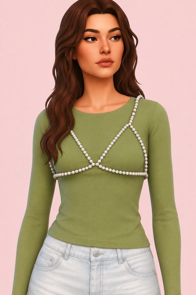 Mila Shirt custom content (CC) for Sims 4 by clumsyalien