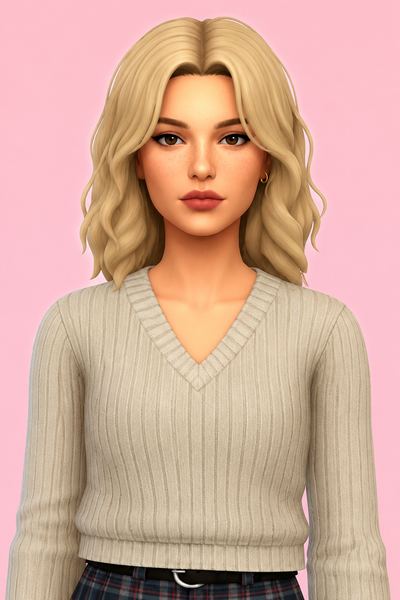 Odette Hair custom content (CC) for Sims 4 by clumsyalien