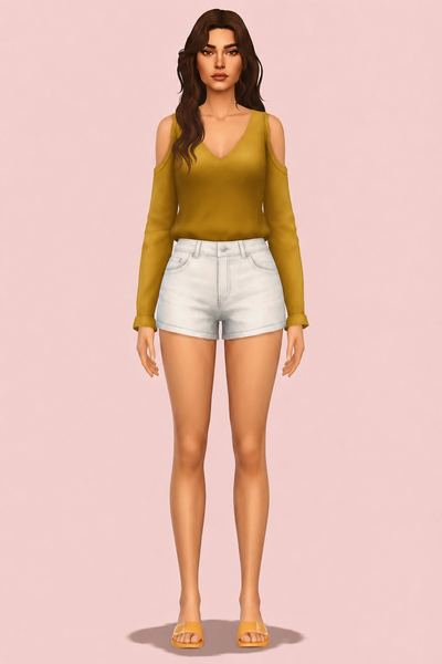 Samantha Sweater custom content (CC) for Sims 4 by clumsyalien