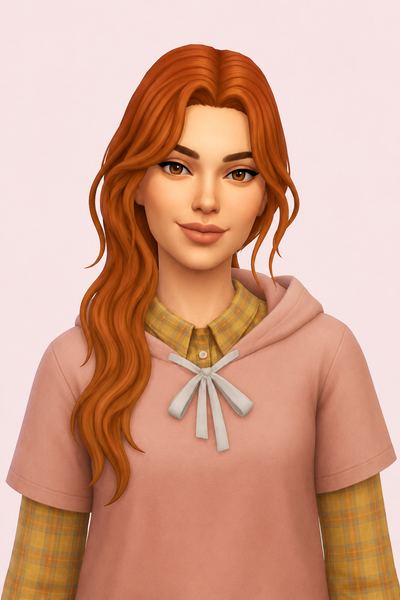 Melione Hair custom content (CC) for Sims 4 by clumsyalien