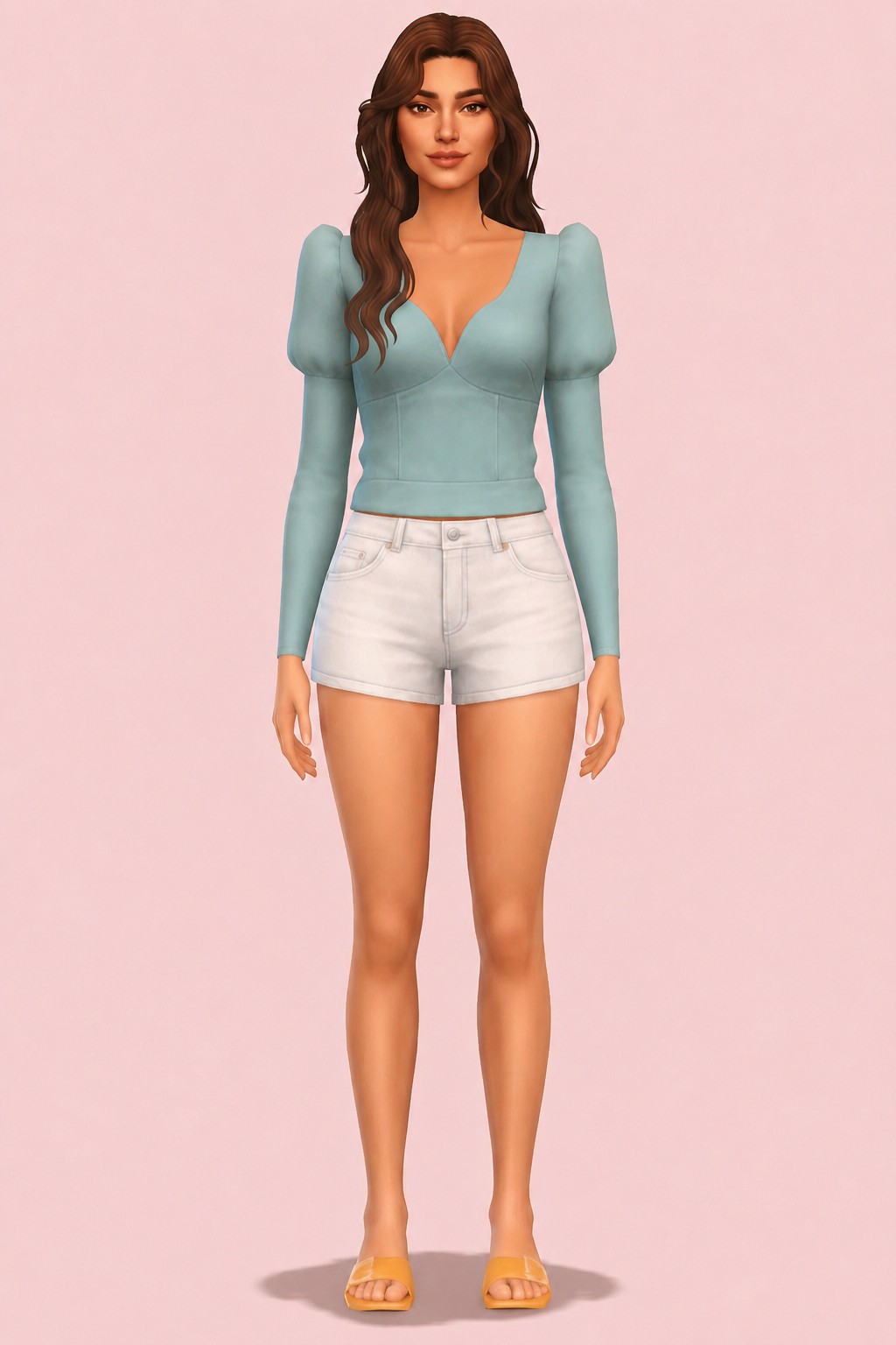 Anita Blouse custom content (CC) for Sims 4 by clumsyalien