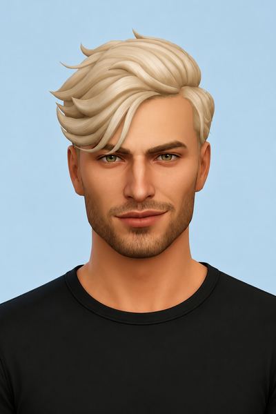 Edward Hair custom content (CC) for Sims 4 by clumsyalien