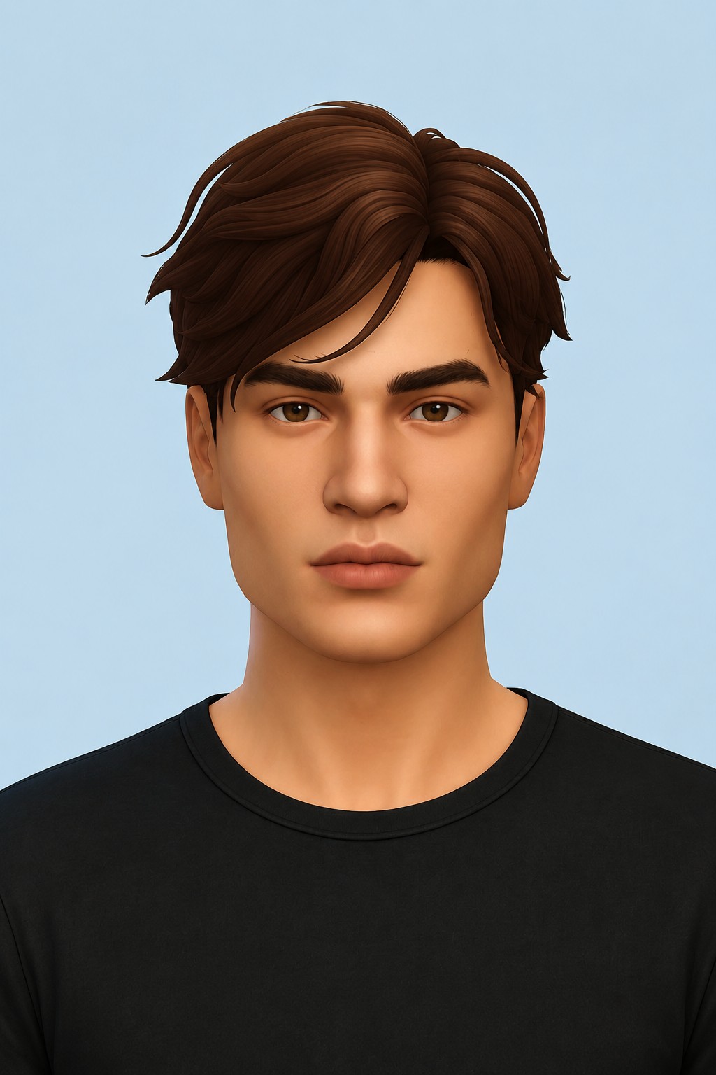 Julian Hair custom content (CC) for Sims 4 by clumsyalien