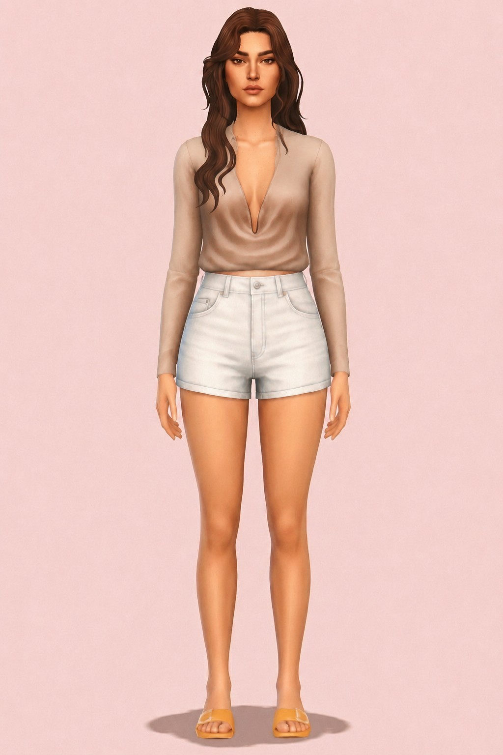 Lola Blouse custom content (CC) for Sims 4 by clumsyalien