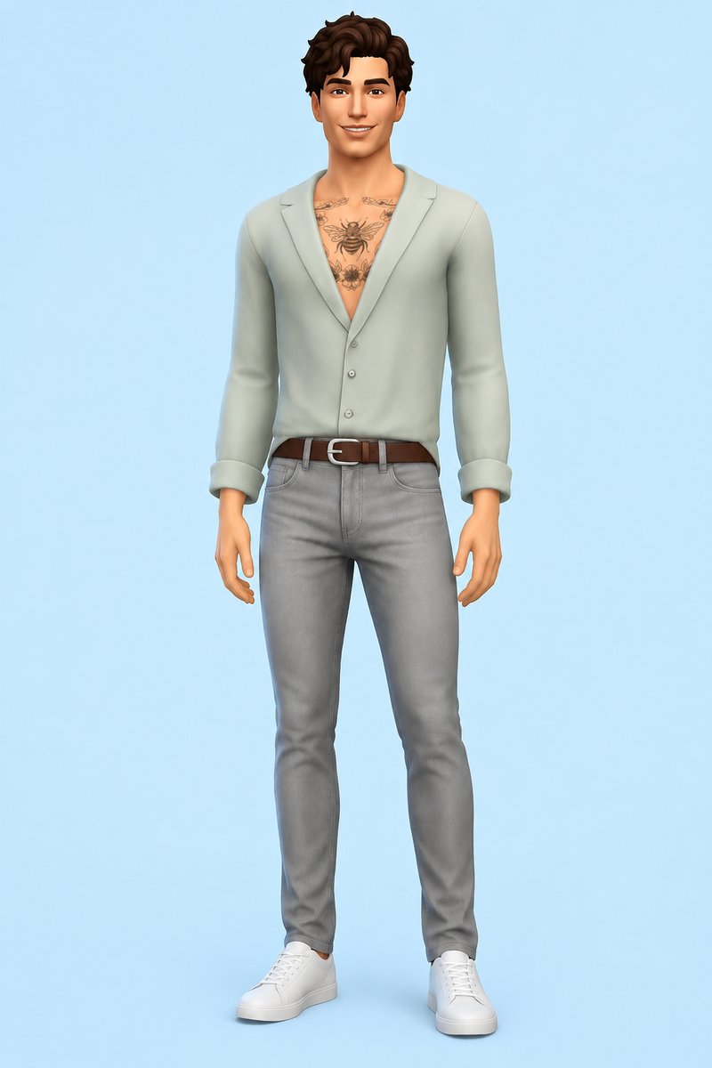 Vincent Blouse custom content (CC) for Sims 4 by clumsyalien