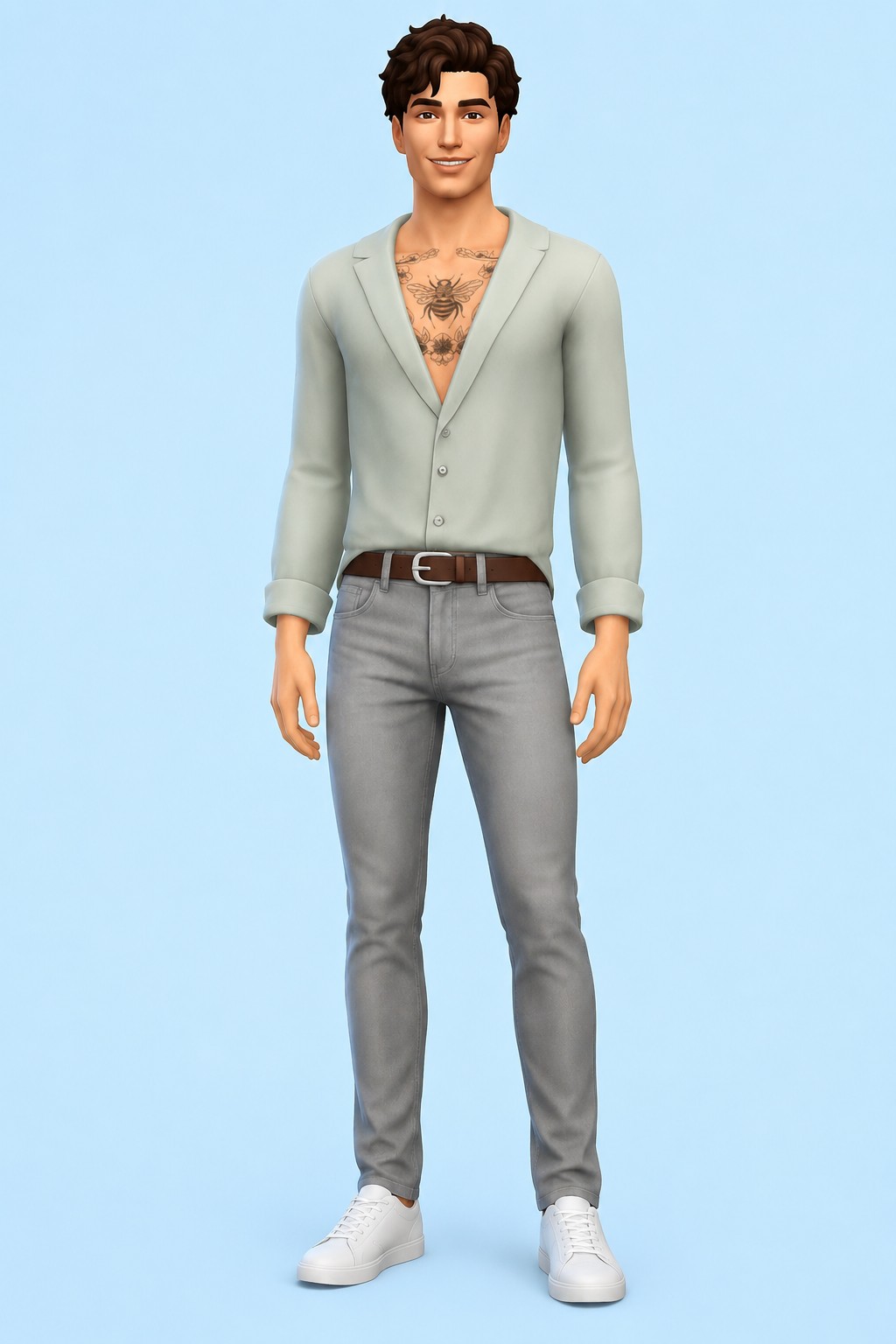 Vincent Blouse custom content (CC) for Sims 4 by clumsyalien