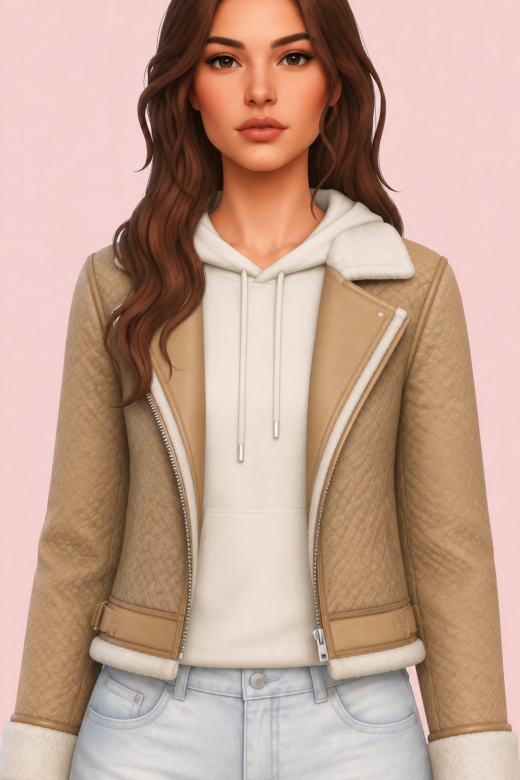 Ashe Jacket custom content (CC) for Sims 4 by clumsyalien