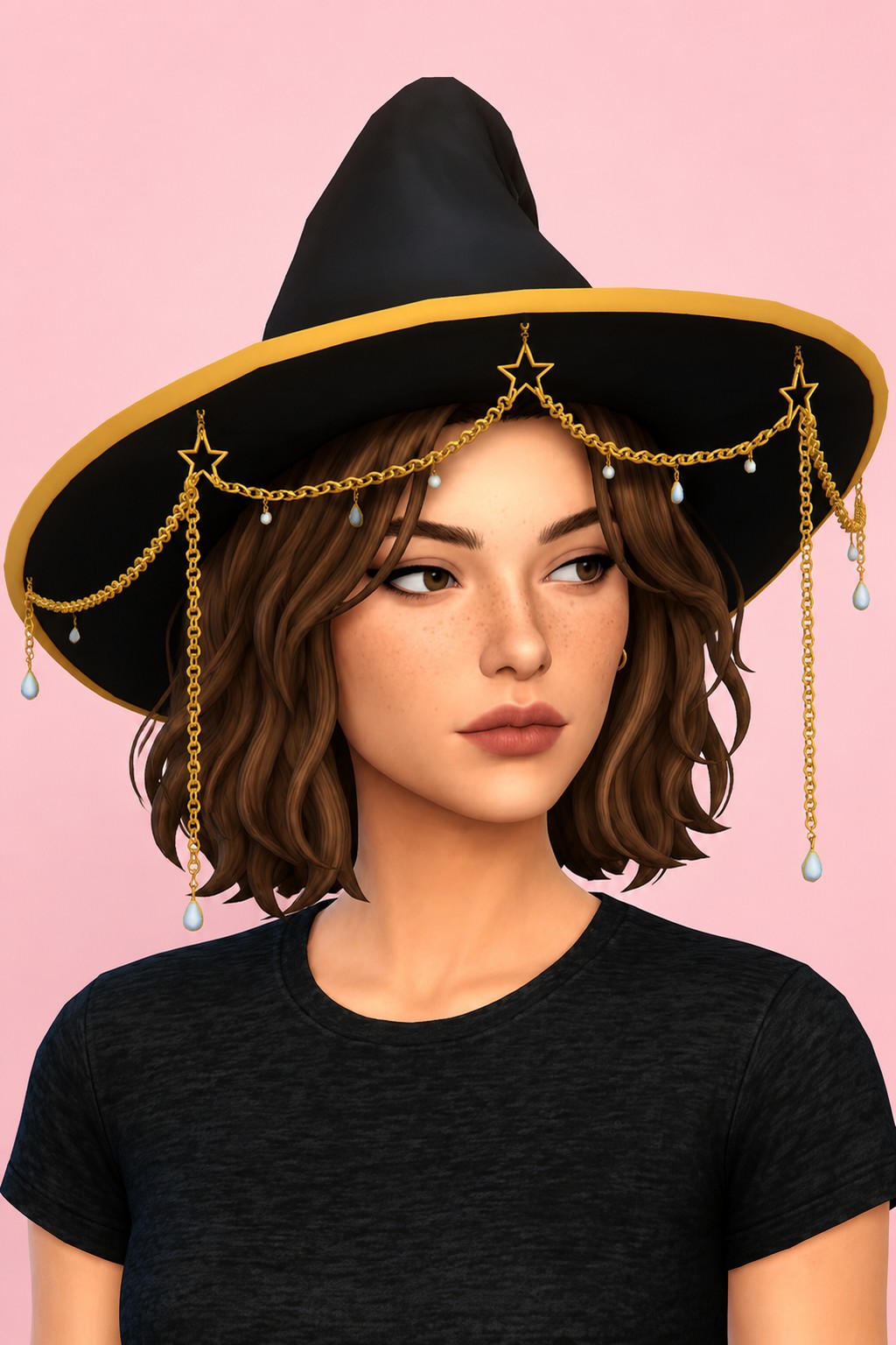 Asteria Hat custom content (CC) for Sims 4 by clumsyalien