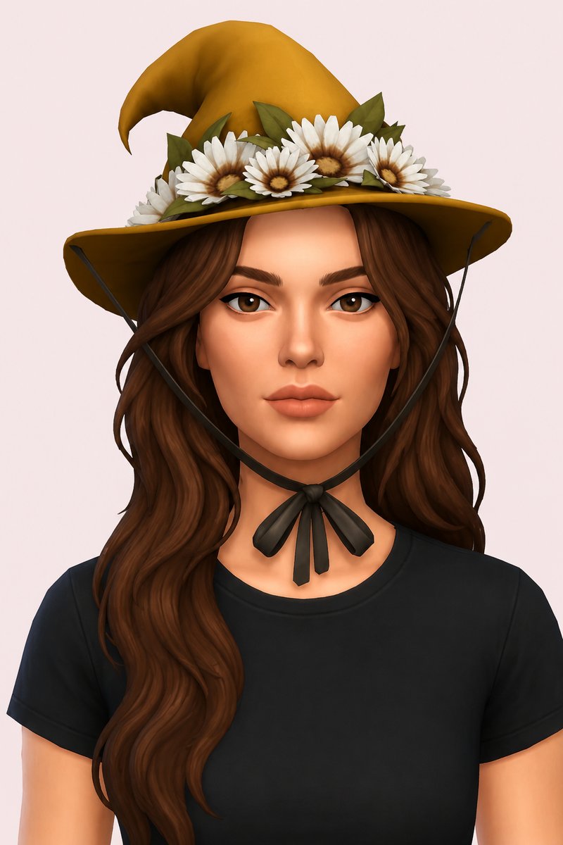 Wanda Hat custom content (CC) for Sims 4 by clumsyalien