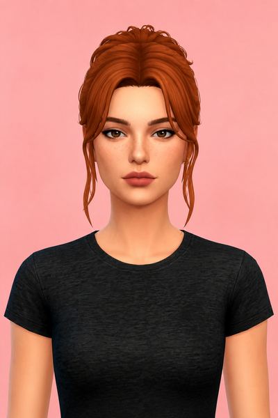 Tyrell Hair custom content (CC) for Sims 4 by clumsyalien