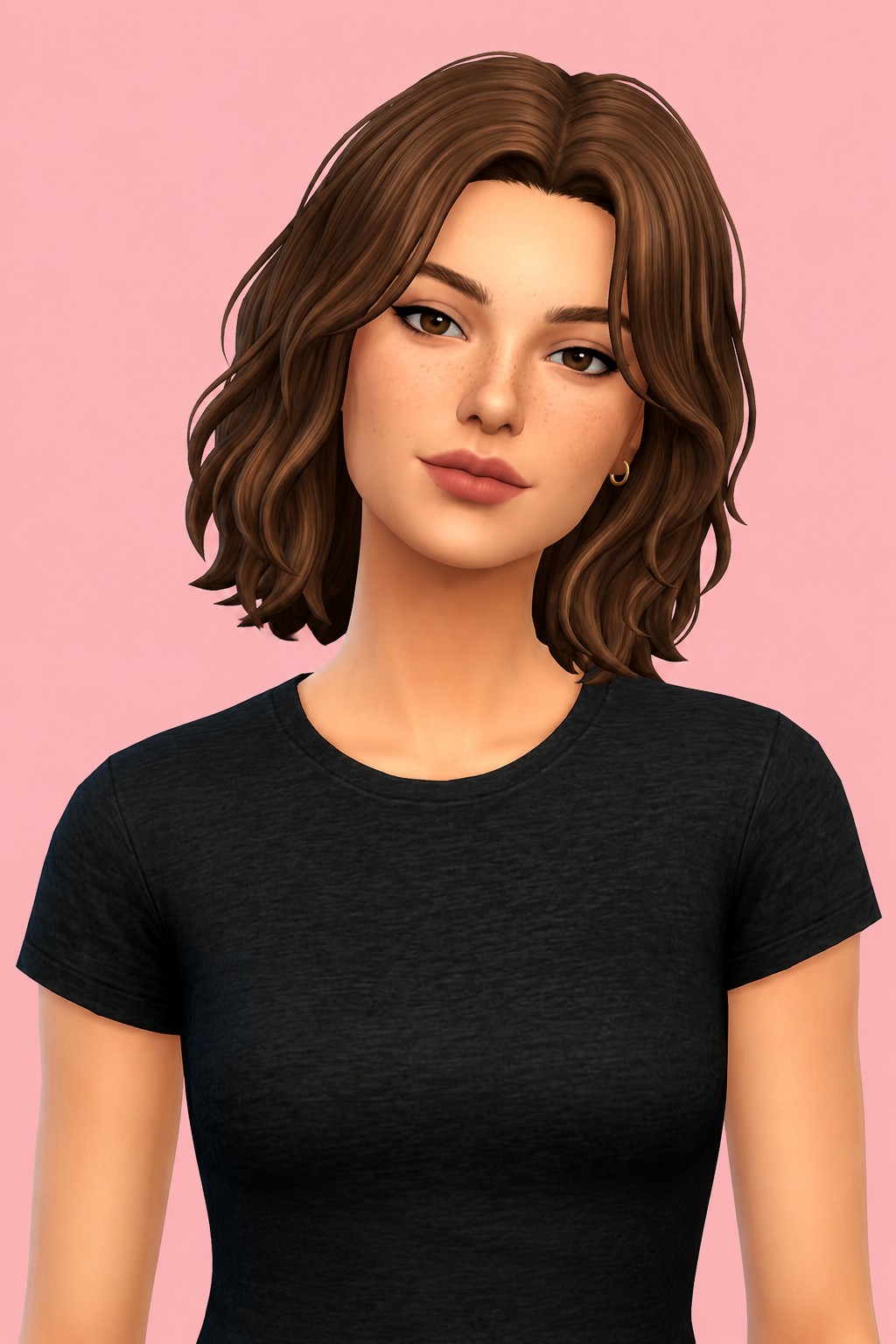 Estella Hair custom content (CC) for Sims 4 by clumsyalien