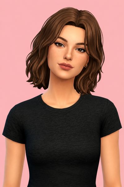 Estella Hair custom content (CC) for Sims 4 by clumsyalien