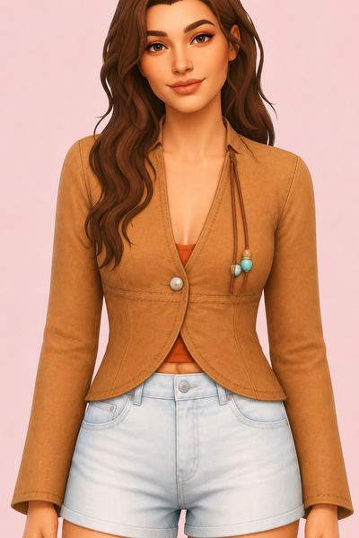 Reagan Jacket custom content (CC) for Sims 4 by clumsyalien