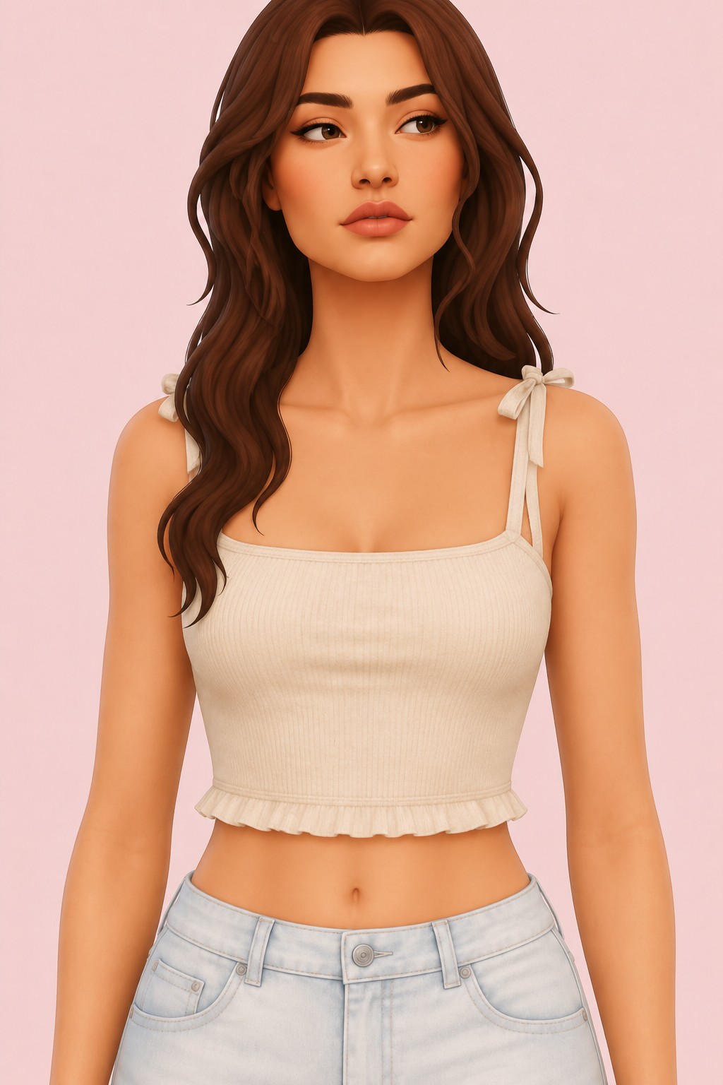Lilith Top custom content (CC) for Sims 4 by clumsyalien