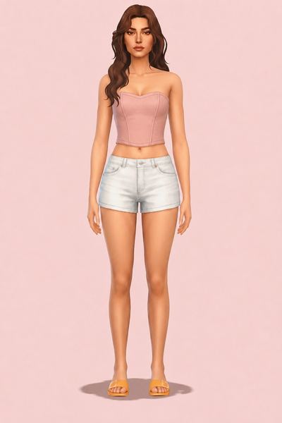 Nemesis Corset custom content (CC) for Sims 4 by clumsyalien