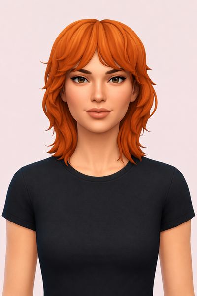 Florence Hair custom content (CC) for Sims 4 by clumsyalien