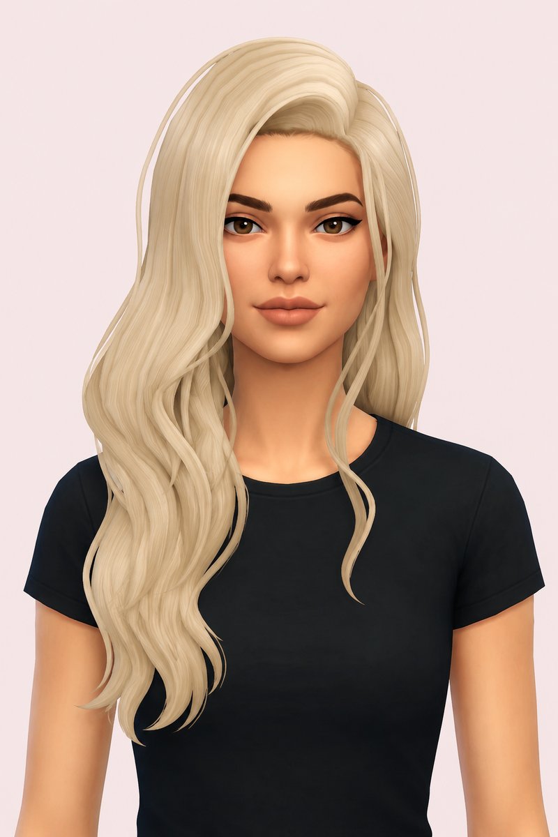 Elenora Hair custom content (CC) for Sims 4 by clumsyalien