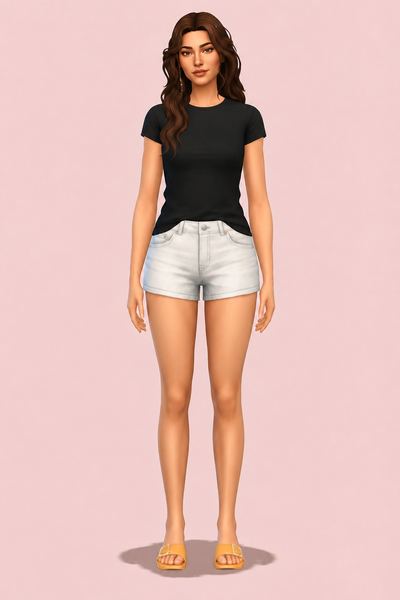 Adriana Hair Split Accessory custom content (CC) for Sims 4 by clumsyalien
