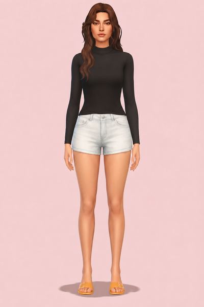 Sabine Blouse custom content (CC) for Sims 4 by clumsyalien