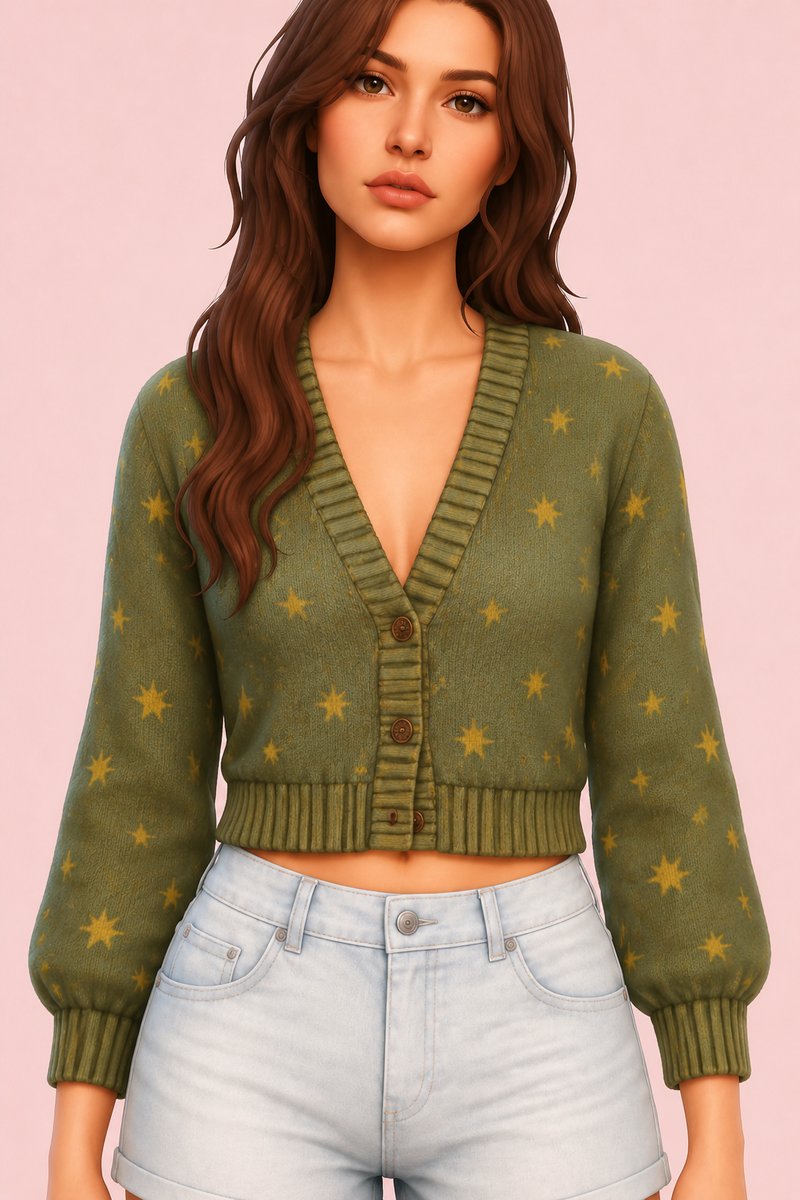 Angela Cardigan custom content (CC) for Sims 4 by clumsyalien