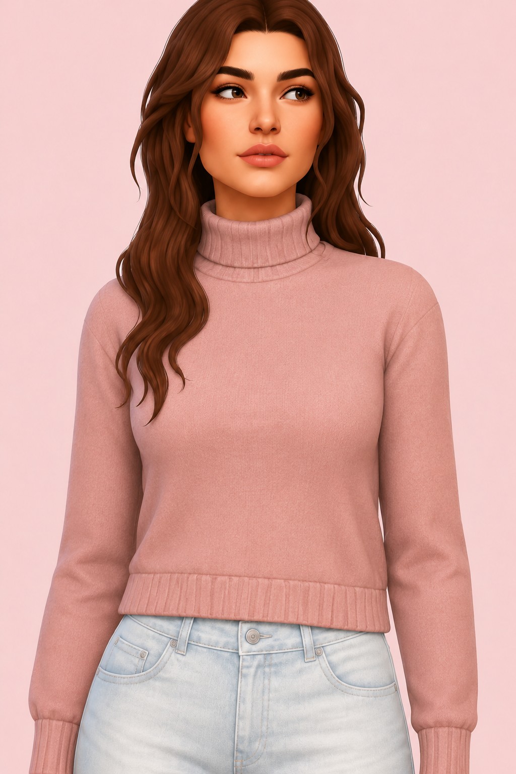 Andrea Sweater custom content (CC) for Sims 4 by clumsyalien