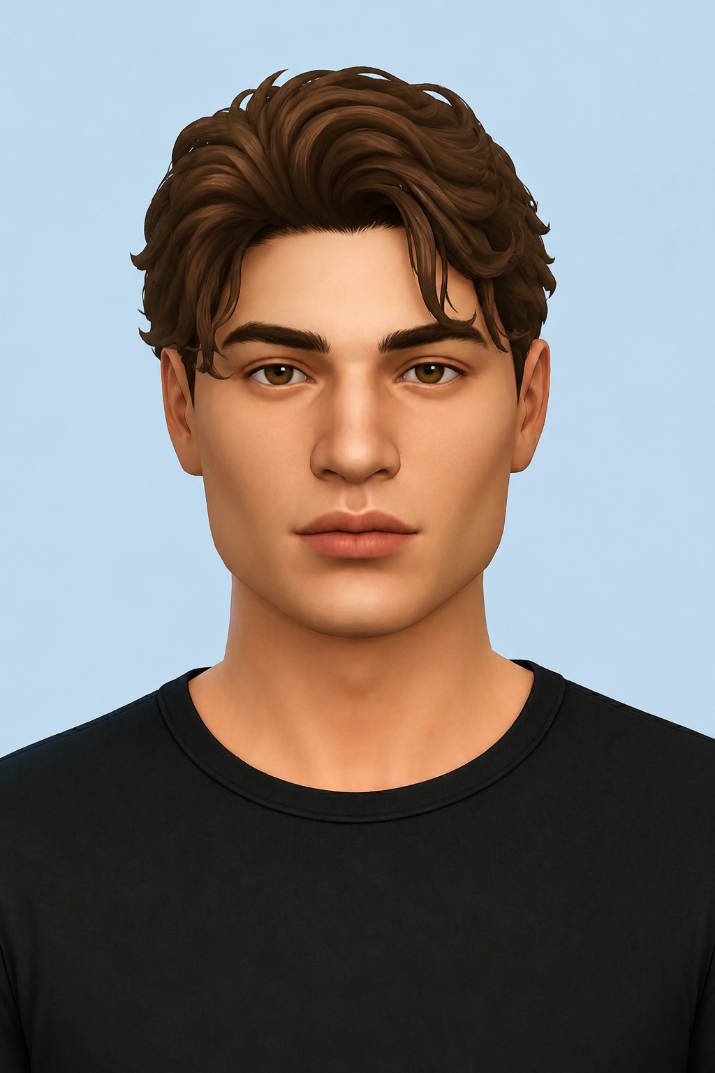Everett Hair custom content (CC) for Sims 4 by clumsyalien