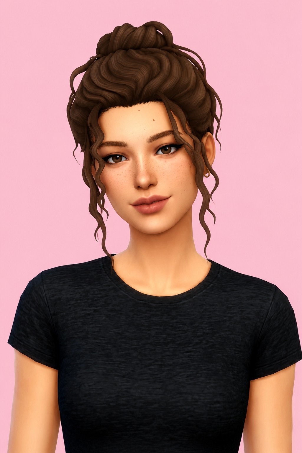 Noelle Hair custom content (CC) for Sims 4 by clumsyalien