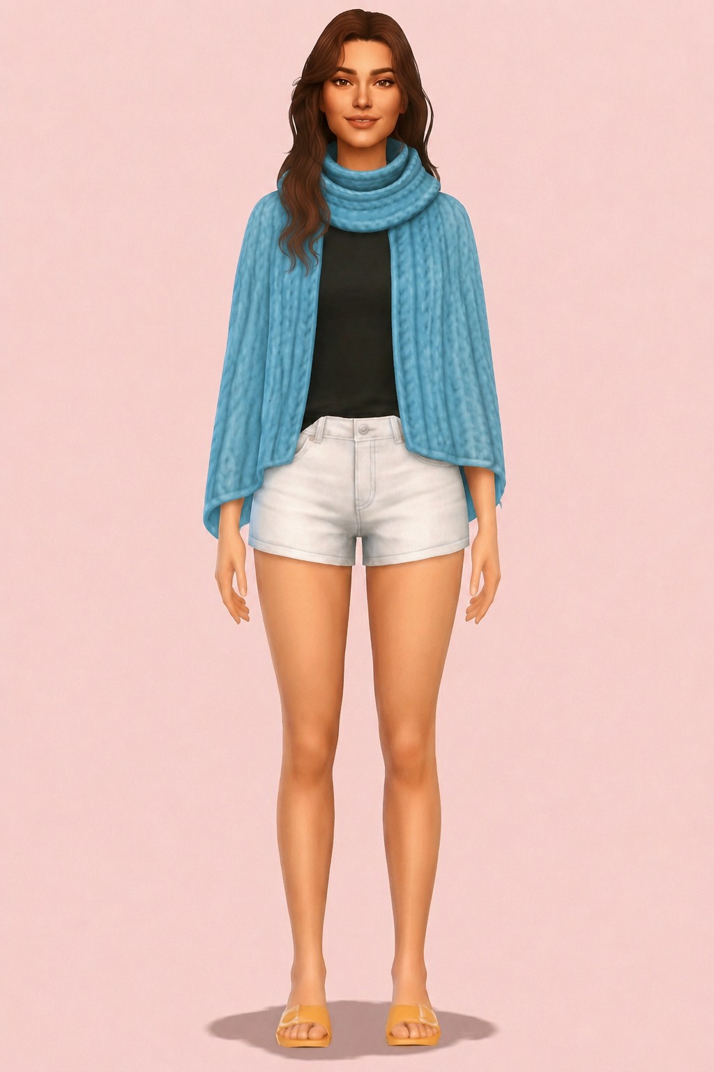Rae Scarf custom content (CC) for Sims 4 by clumsyalien