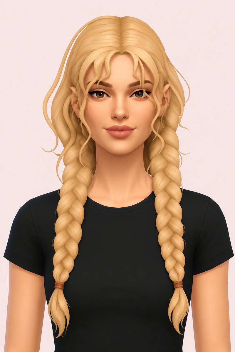 Harlow Hair custom content (CC) for Sims 4 by clumsyalien