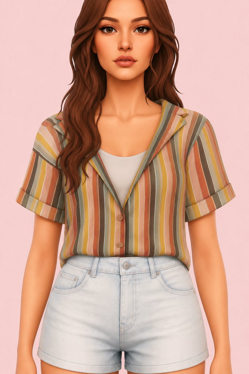 Luna Cardigan custom content (CC) for Sims 4 by clumsyalien