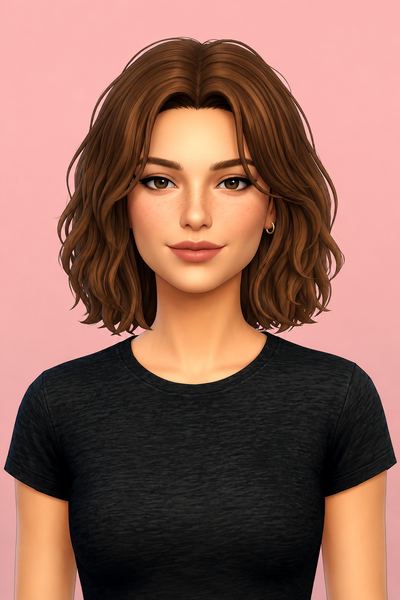 Adora Hair custom content (CC) for Sims 4 by clumsyalien