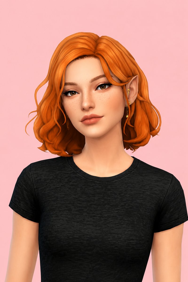 Marjorie Hair custom content (CC) for Sims 4 by clumsyalien