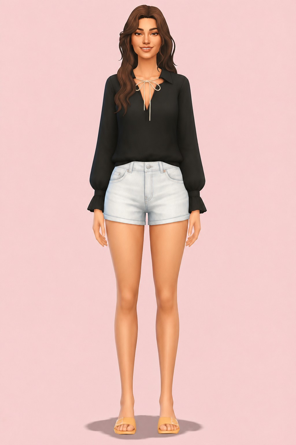 Maven Blouse custom content (CC) for Sims 4 by clumsyalien