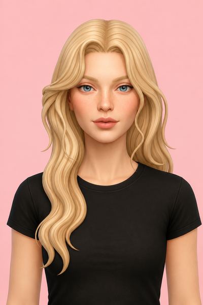 Helena Hair custom content (CC) for Sims 4 by clumsyalien