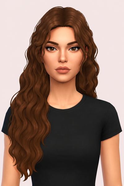 Petra Hair custom content (CC) for Sims 4 by clumsyalien