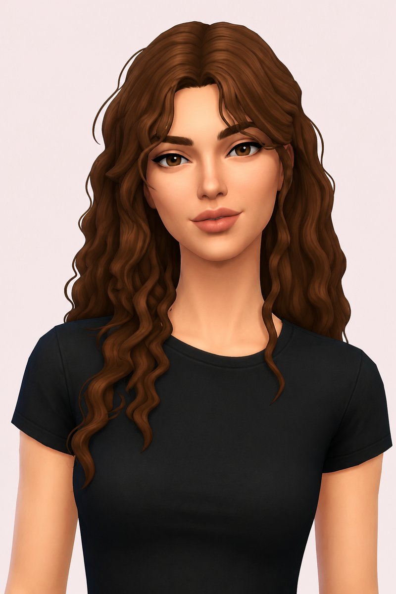 Daphne Hair custom content (CC) for Sims 4 by clumsyalien