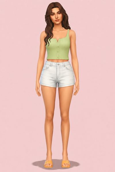 Maeve Shirt custom content (CC) for Sims 4 by clumsyalien