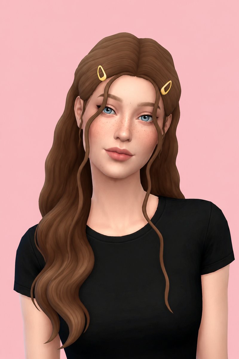 Reyna Hair custom content (CC) for Sims 4 by clumsyalien