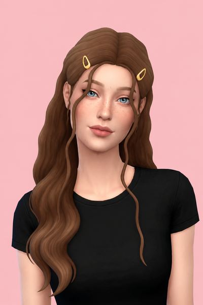 Reyna Hair custom content (CC) for Sims 4 by clumsyalien
