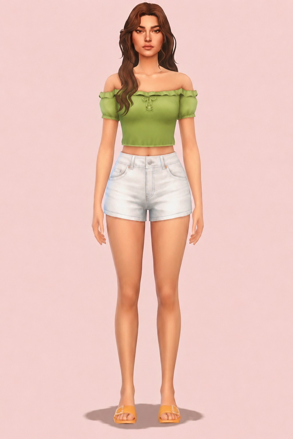 Davina Blouse custom content (CC) for Sims 4 by clumsyalien