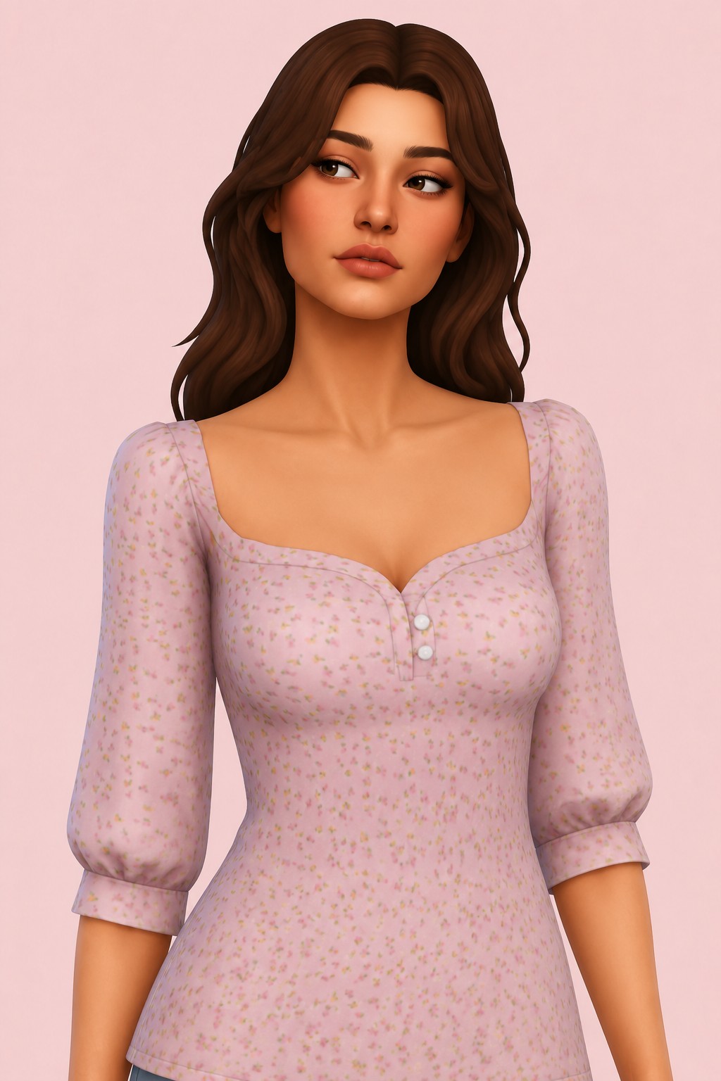 Amelia Dress custom content (CC) for Sims 4 by clumsyalien